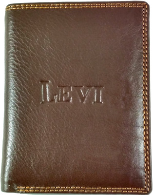 

Levi Men Brown Genuine Leather Wallet(5 Card Slots)