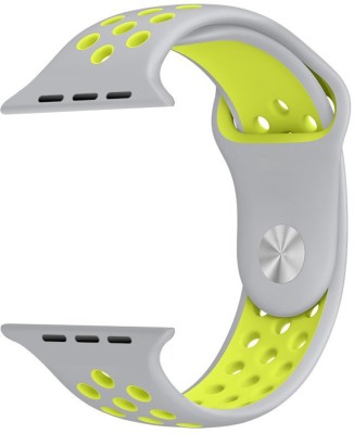 SPN Sport Straps Wristband Bracelet for 38 mm Apple Watch Series 3 , Series 2 , Series 1 , Nike+ 20 mm Silicone Watch Strap(White, Yellow)   Watches  (SPN)
