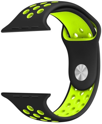SPN Sport Straps Wristband Bracelet for 38 mm Apple Watch Series 3 , Series 2 , Series 1 , Nike+ 20 mm Silicone Watch Strap(Black, Yellow)   Watches  (SPN)