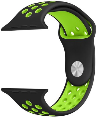 SPN Sport Straps Wristband Bracelet for 38 mm Apple Watch Series 3 , Series 2 , Series 1 , Nike+ 20 mm Silicone Watch Strap(Black, Green)   Watches  (SPN)