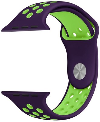 SPN Sport Straps Wristband Bracelet for 38 mm Apple Watch Series 3 , Series 2 , Series 1 , Nike+ 20 mm Silicone Watch Strap(Purple, Green)   Watches  (SPN)
