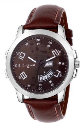 Lugano LG 1107 Ch Exquisite & Royal Brown Dial Day & Date Watch  - For Men   Watches  (Lugano)