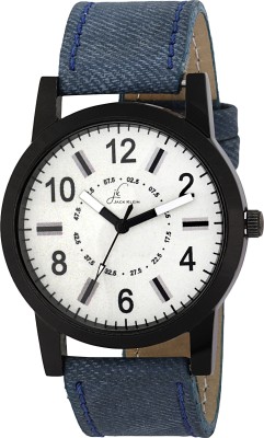 Jack Klein Trendy White Dial Blue Denim Strap Analogue Wrist Watch Watch  - For Men   Watches  (Jack Klein)