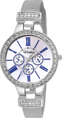 VIOMY LC3012 Stylish+Designer dummy chornography dial with studded stone bezel and chain watch for Girl's & Women Watch  - For Girls   Watches  (VIOMY)