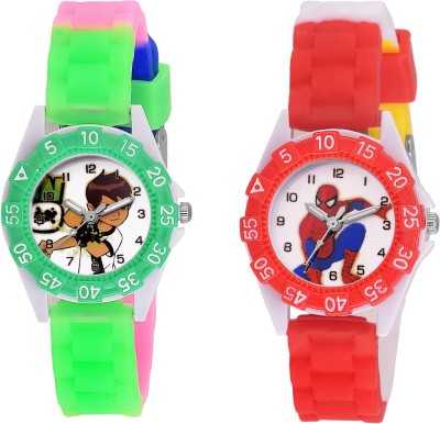 SOOMS DESINGER AND FANCY BEN 10SRIDERMAN CARTOON PRINTED ON TINNY DIAL kids & children Watch  - For Boys   Watches  (Sooms)