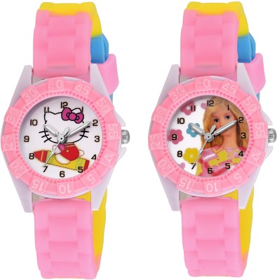 SOOMS DESINGER AND FANCY KITTY & BARBIE CARTOON PRINTED ON TINNY DIAL KIDS & CHILDREN Watch  - For Boys & Girls   Watches  (Sooms)