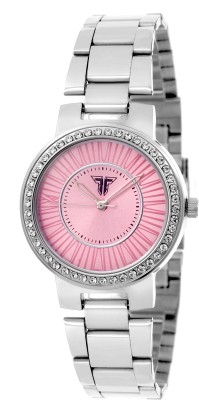 Traktime Iconic Analogue Pink Dial Color & Silver Steel strap Watch  - For Women   Watches  (Traktime)