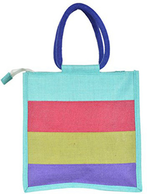 

Bohemians' bag Lunch hand bag small Waterproof Lunch Bag(Blue, 12 inch)
