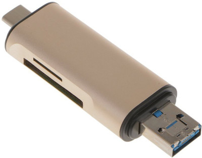 

Techzere Multi Function Card Reader(Golden)