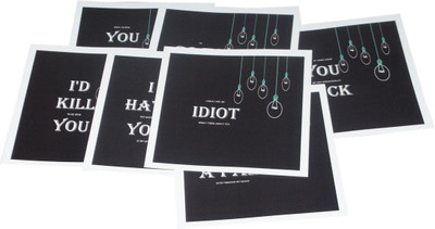 

STAWNCH CRAZY LOVE CARDS[SET OF S CARDS SIZE 4" X 4"],BLACK Greeting Card(Black, Pack of 1)