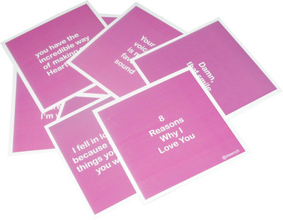 

Stawnch STAWNCH 8 REASONS WHY I LOVE YOU GREETING CARDS[SET OF 8 CARDS SIZE 4" X 4"] Greeting Card(Purple, Pack of 1)