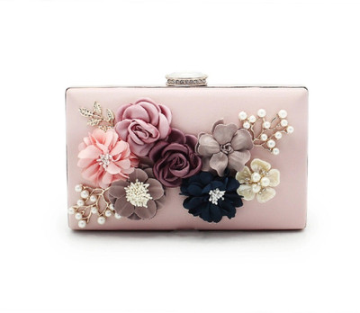 

varad enterprises Party Pink Clutch