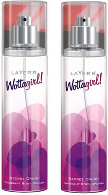 

Layerr Wottagirl Secret Crush Perfume Body Spray Pack of 2 Combo (135ML each) Perfume Body Spray - For Women(270 ml, Pack of 2)