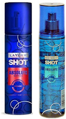 

Layerr Shot Absolute Series Power and Game Perfume Body Spray Pack of 2 Combo (135ML each) Perfume Body Spray - For Men(270 ml, Pack of 2)