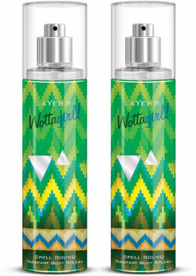 

Layerr Wottagirl Spell Bound Perfume Body Spray Pack of 2 Combo (135ML each) Perfume Body Spray - For Women(270 ml, Pack of 2)