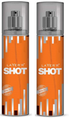

Layerr Shot Smokin Hot Perfume Body Spray Pack of 2 Combo (135ML each) Perfume Body Spray - For Men(270 ml, Pack of 2)