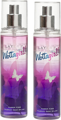 

Layerr Wottagirl Amber Kiss Perfume Body Spray Pack of 2 Combo (135ML each) Perfume Body Spray - For Women(270 ml, Pack of 2)