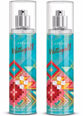 

Layerr Wottagirl Pure Paradise Perfume Body Spray Pack of 2 Combo (135ML each) Perfume Body Spray - For Women(270 ml, Pack of 2)