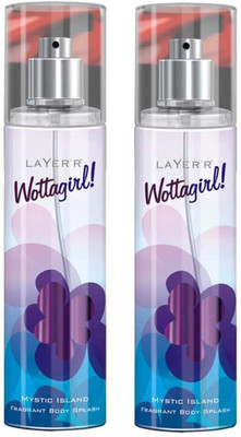 

Layerr Wottagirl Mystic Island Perfume Body Spray Pack of 2 Combo (135ML each) Perfume Body Spray - For Women(270 ml, Pack of 2)