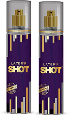 

Layerr Shot Gold Series Dynamic Perfume Body Spray Pack of 2 Combo (135ML each) Perfume Body Spray - For Men(270 ml, Pack of 2)