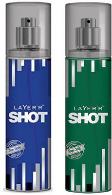 

Layerr Shot Deep Desire and Royal Jade Perfume Body Spray Pack of 2 Combo (135ML each) Perfume Body Spray - For Men(270 ml, Pack of 2)