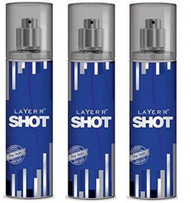 

Layerr Shot Deep Desire Perfume Body Spray Pack of 3 Combo (135ML each) Perfume Body Spray - For Men(405 ml, Pack of 3)