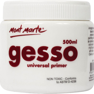 

Mont Marte MMAR23789 White Gesso for Canvas(Semi-liquid 500 ml)