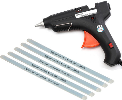

Upkaran 10inch 5 Hot Melt Glue Sticks with Professional Precision 100W Black Standard Temperature Corded Glue Gun(11 mm)