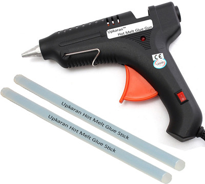 

Upkaran 10inch 2 Hot Melt Glue Sticks with Professional Precision 100W Black Standard Temperature Corded Glue Gun(11 mm)