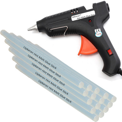 

Upkaran 10inch 15 Hot Melt Glue Sticks with Professional Precision 100W Black Standard Temperature Corded Glue Gun(11 mm)