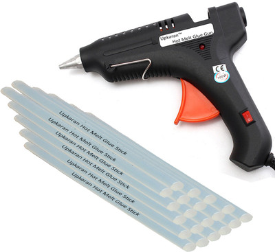 

Upkaran 10inch 20 Hot Melt Glue Sticks with Professional Precision 100W Black Standard Temperature Corded Glue Gun(11 mm)
