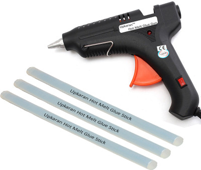 

Upkaran 10inch 3 Hot Melt Glue Sticks with Professional Precision 100W Black Standard Temperature Corded Glue Gun(11 mm)