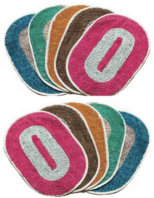 Kihome Cotton Door Mat CottonMatSet10- 5645820(Red, Brown, Orange, Green, Blue, Medium)
