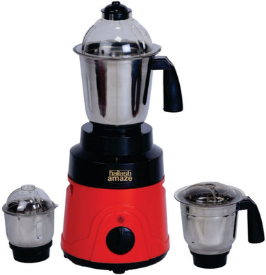 

Kailash Amaze 745 W Mixer Grinder(Red, Black, 3 Jars), Black;red