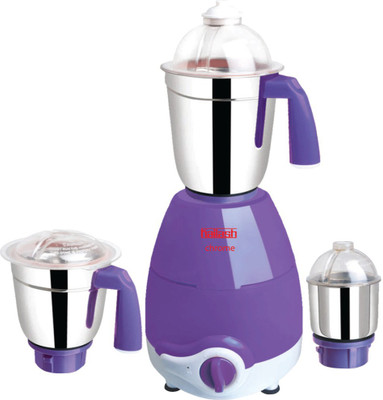 

Kailash Chrome 745 W Mixer Grinder(White, Purple, 3 Jars), Purple;white