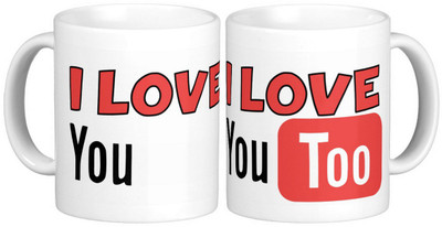 

Exoctic Silver Love Couple Anniversary Funny Quotes 01 Ceramic Mug(300 ml, Pack of 2), Multicolor