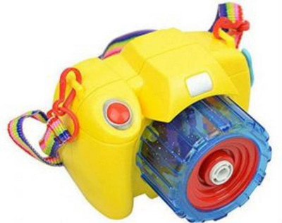 

Three Mask Camera Bubble Toy for Kids with Free Bubble Liquid (Battery System)(Multicolor)