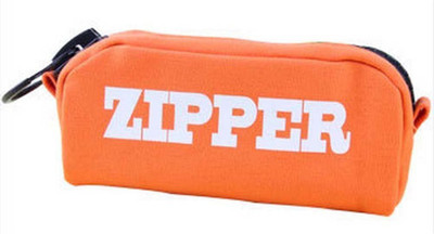 

KADAM Zipper Printed Canvas Pouch Nature Art Canvas Pencil Box(Set of 1, Orange)
