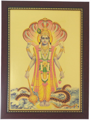 

R S Exports Lord Vishnu Photo Frame (34 cm x 24 cm x 1.5 cm) / harinarayan narayanan Art work for Paintings and Wall Stickers / God Gods and Goddess Religious Frame