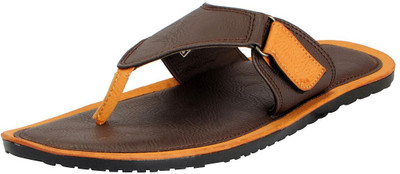 Bata Men Brown-Orange Flats