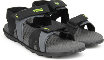 

Puma Men Puma Black-Steel Gray-Limepunch Sports Sandals