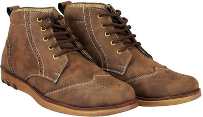 

FAUSTO High Ankle Boots For Men(Brown