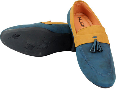 

FAUSTO Stylish Loafers For Men(Blue, Brown, Blue tan