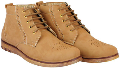 

FAUSTO High Ankle Boots For Men(Beige, Camel