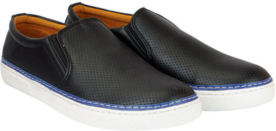 

FAUSTO Stylish Slip On Sneakers For Men(Black