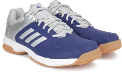 

ADIDAS QUICK FORCE IND Badminton Shoes For Men(Blue, Silver, Mysink/silvmt/mysink