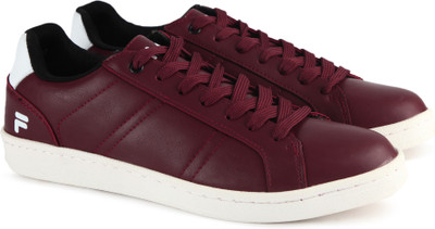 

Fila MELANIA Canvas Shoes For Men(Maroon, Bur/wht