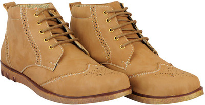

FAUSTO High Ankle Boots For Men(Beige, Camel