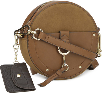 

Accessorize Women Casual Tan PU Sling Bag