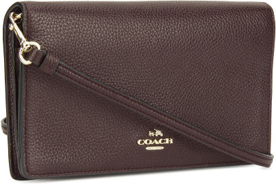 

Coach Women Casual Maroon Genuine Leather Sling Bag